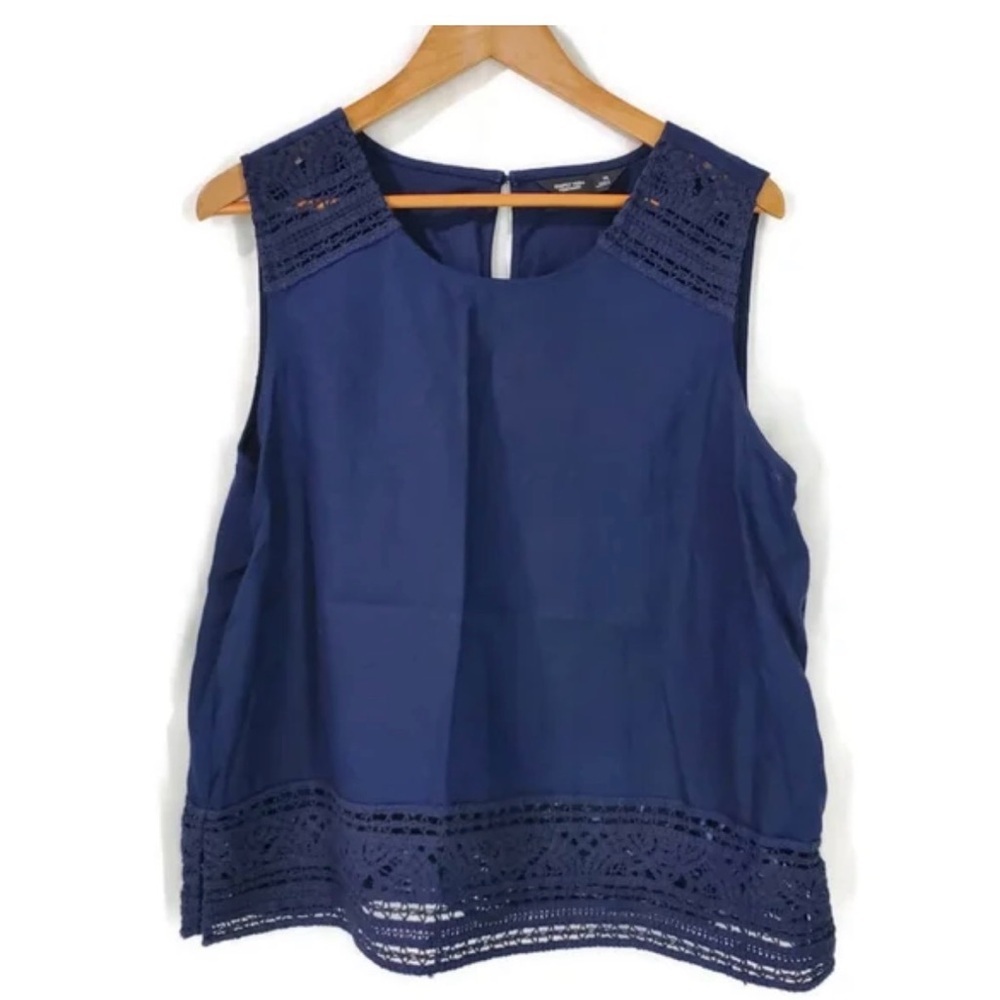 Simply Vera Vera Wang Navy Tank Top